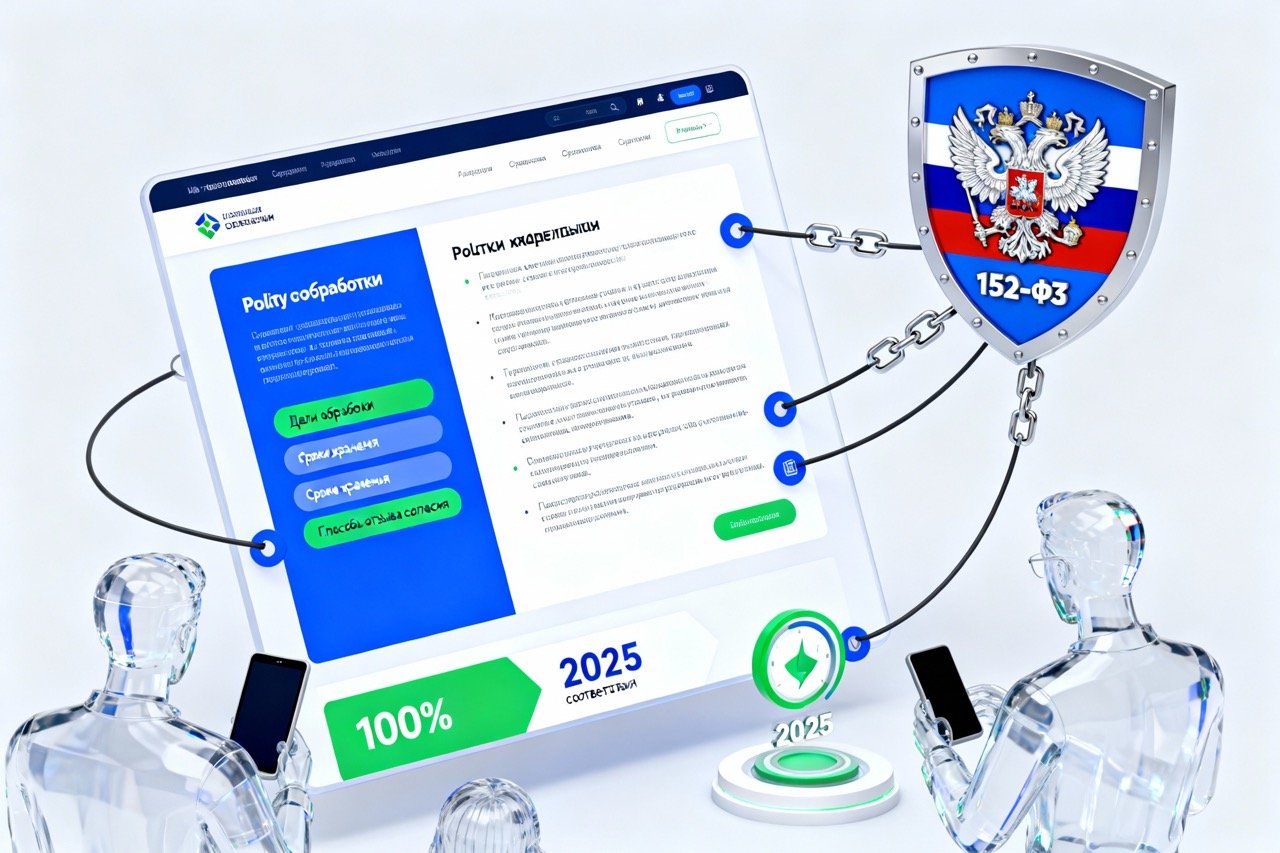 Политика конфиденциальности для сайта 2025 | Образец по 152-ФЗ | Требования РКН