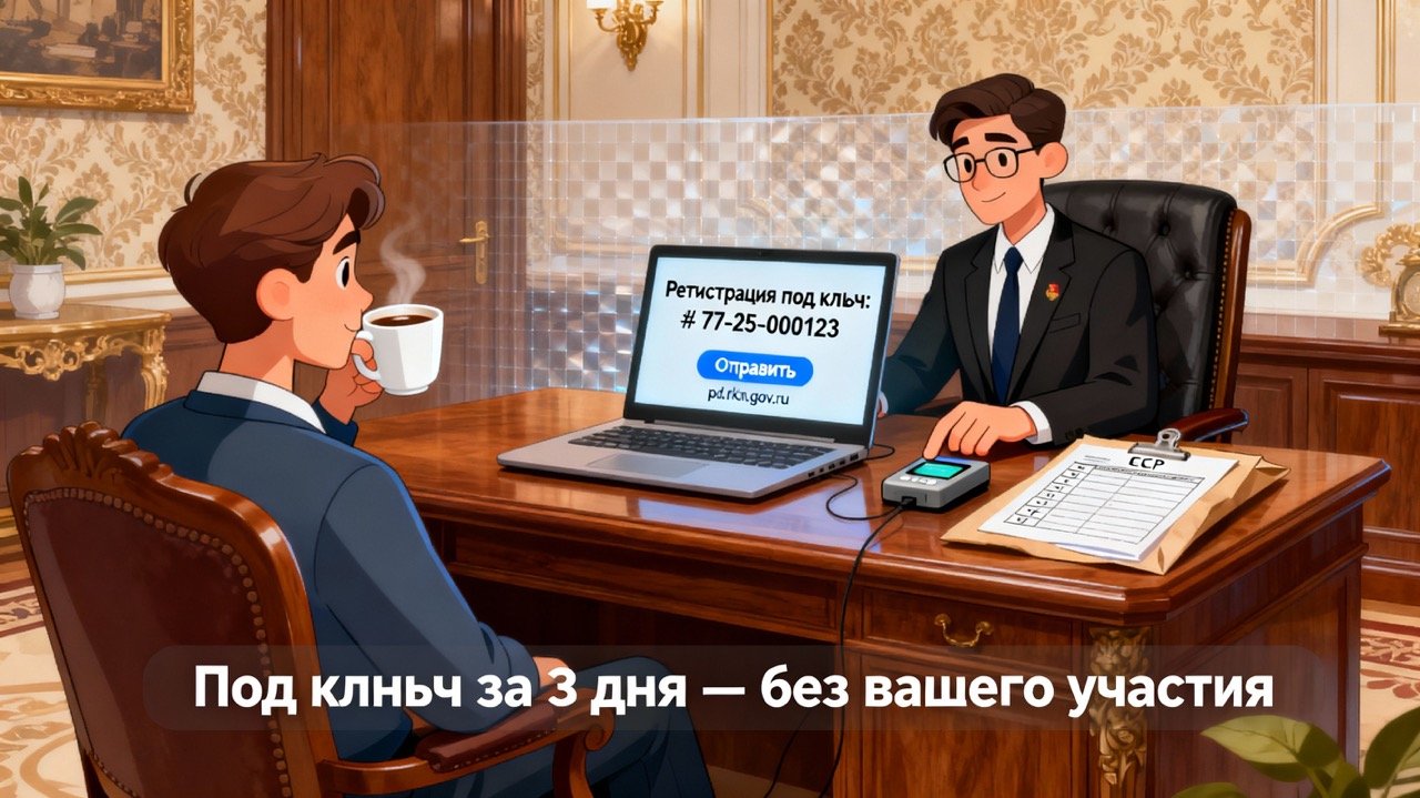 Регистрация в реестре ПДн РКН под ключ 2025: 3 дня, 9 900 ₽ — получите номер без участия
